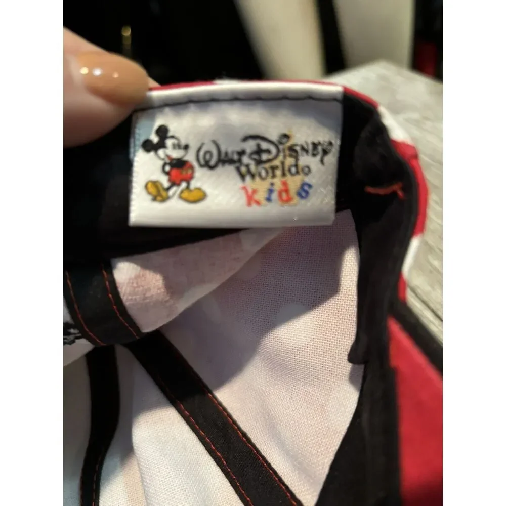 Disney Parks Disney World Minnie Mouse Red Polka Dot Hat Bow Ears Cap Youth Kids